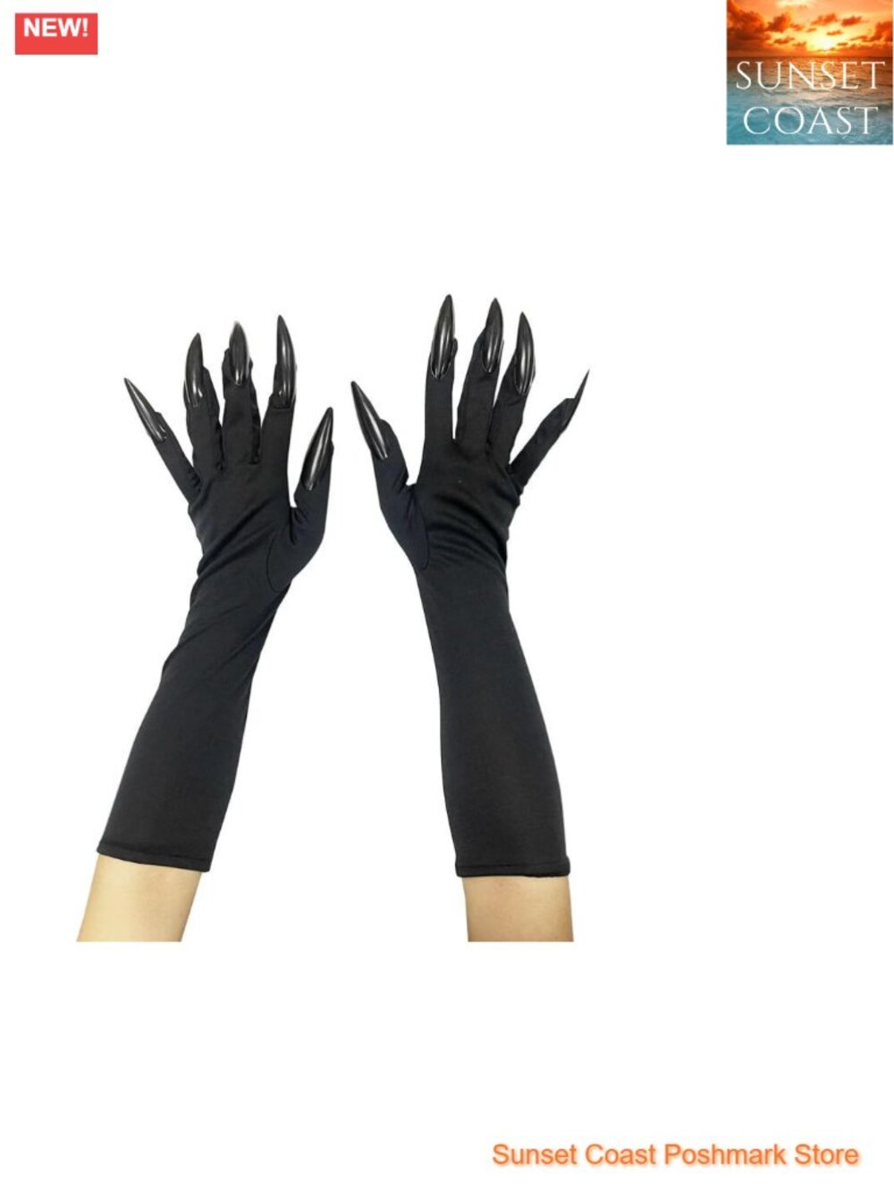 Women's Halloween Witch Claw Gloves Wolf Cat Nail Ghost Cosplay Costume
